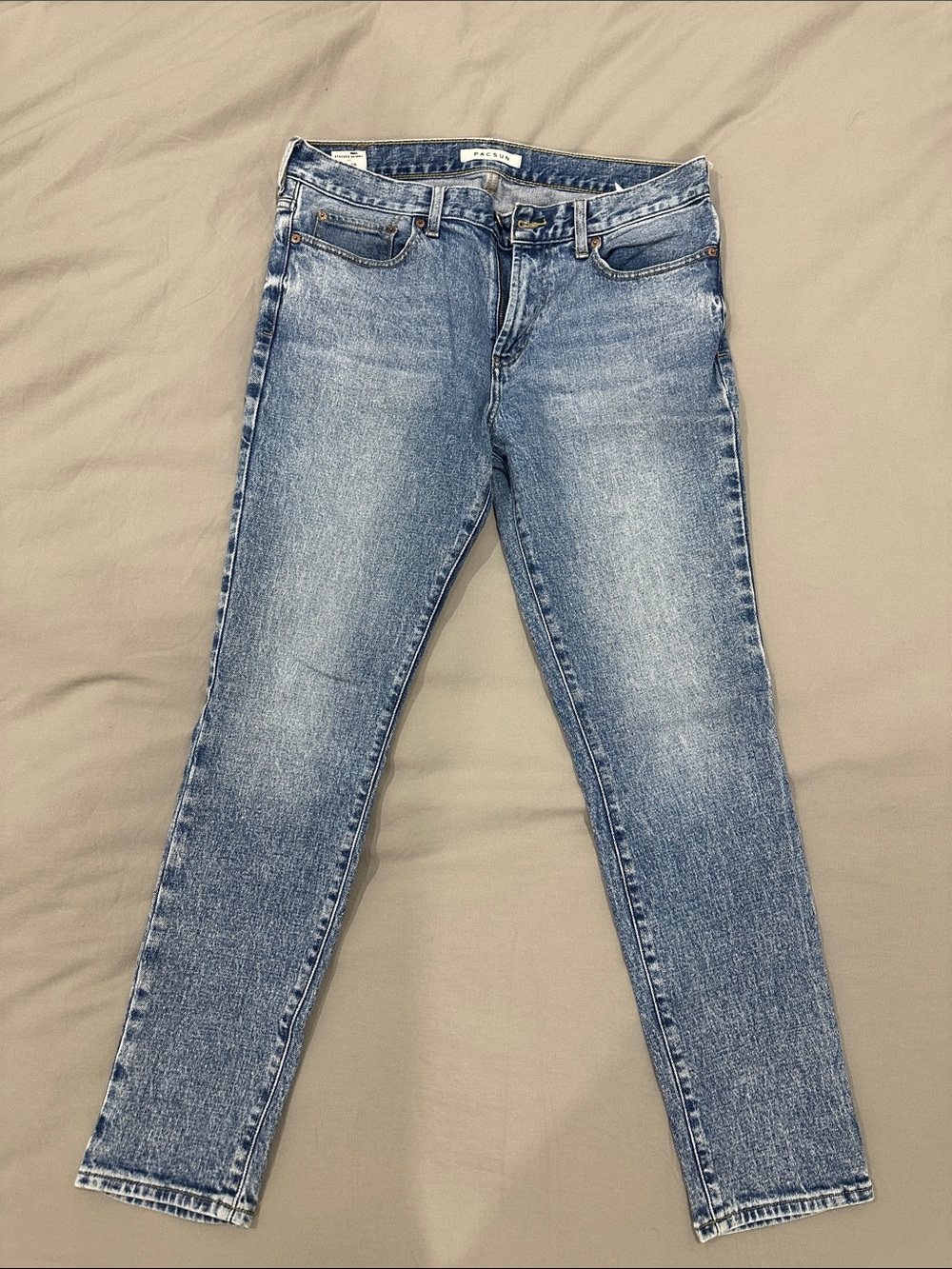 PacSun Light Blue stacked Skinny Jeans 32x30